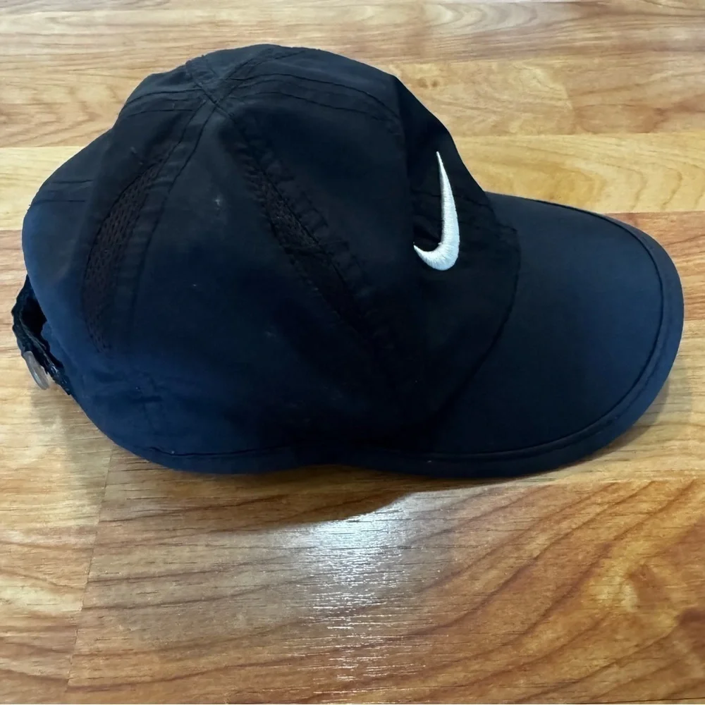 Lightweight Black Nike Toddler Hat Adjustable OSFA Nike Swoosh “Just Do It” Rare
